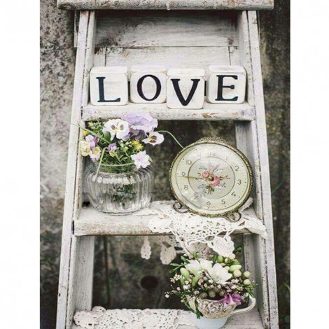 LOVE - Full Round Diamond - 40x30cm