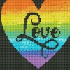 LOVE - Full Round Diamond - 30x30cm