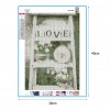 LOVE - Full Round Diamond - 40x30cm