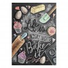 Embroid Blackboard Drawing - Partial Round Diamond - 30x40cm