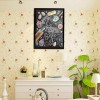 Embroid Blackboard Drawing - Partial Round Diamond - 30x40cm