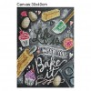 Embroid Blackboard Drawing - Partial Round Diamond - 30x40cm