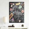 Embroid Blackboard Drawing - Partial Round Diamond - 30x40cm