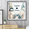 Lovers Hold Hands - Full Round Diamond Painting - 30x30cm