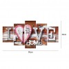 LOVE 5-pictures - Full Round Diamond - 95x45cm