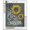 Sunflower Blackboard - Full Round Diamond - 25x30cm